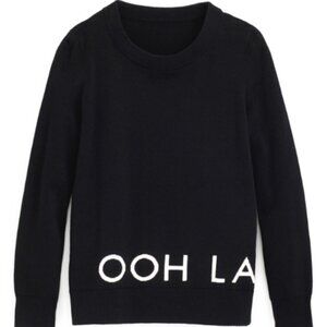 Kate Spade Broome Street Black Ooh La La Sweater Cashmere Blend Size XL